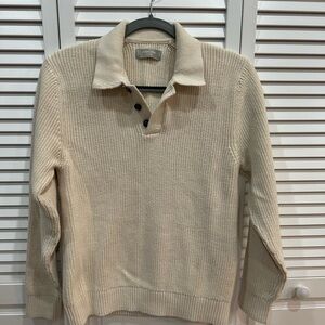 Unisex Everlane Cream Knit Sweater